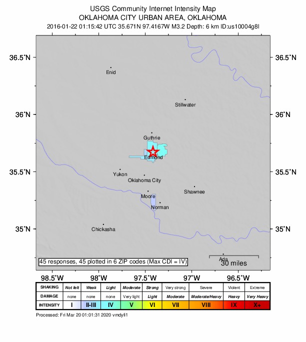 Did You Feel It? map: shaking reported by the public