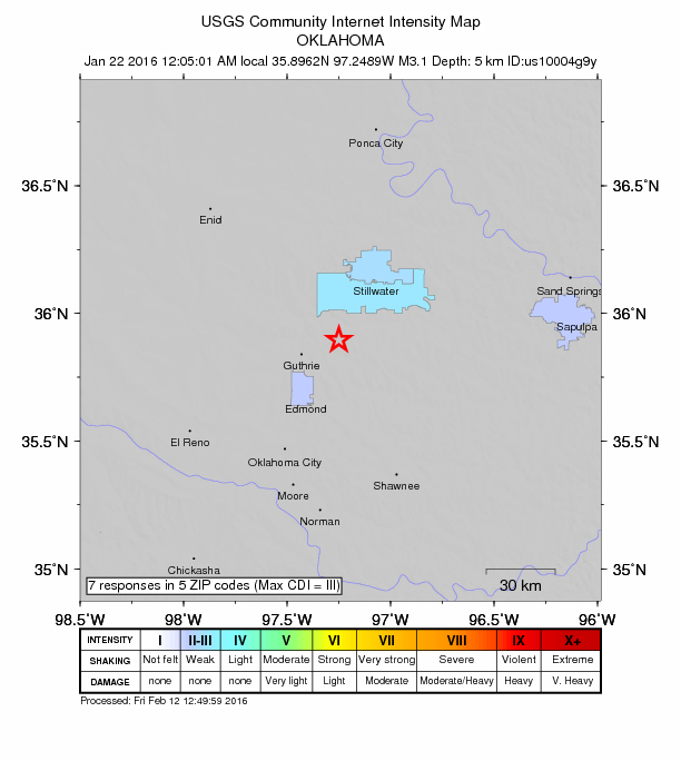Did You Feel It? map: shaking reported by the public