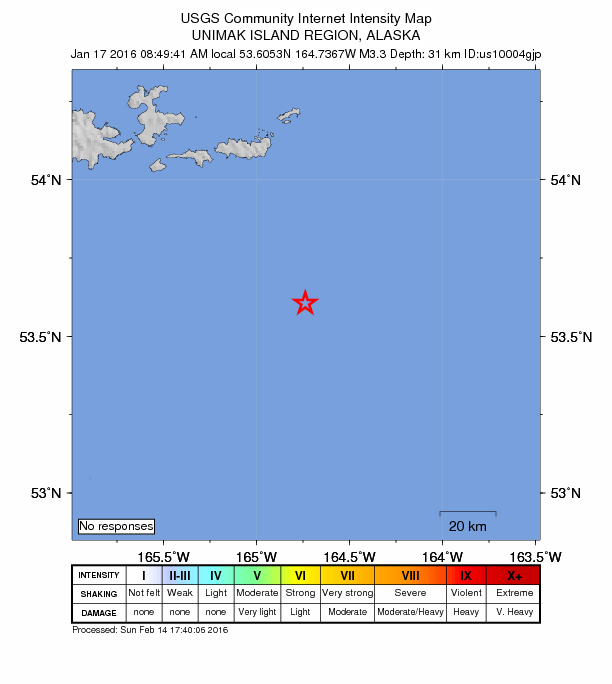 Did You Feel It? map: shaking reported by the public