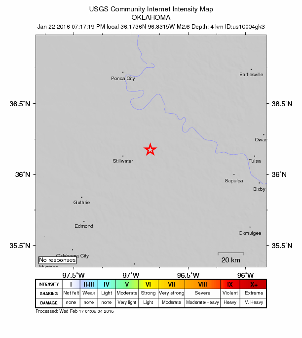 Did You Feel It? map: shaking reported by the public