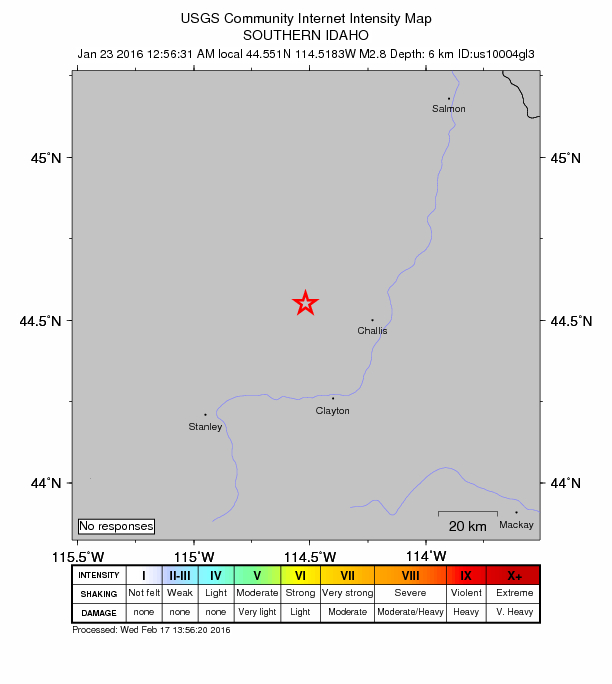 Did You Feel It? map: shaking reported by the public