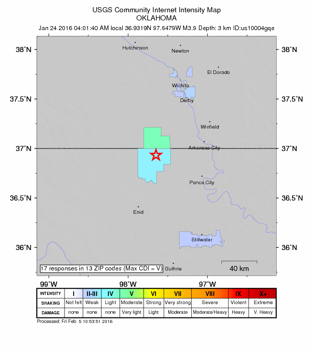 Did You Feel It? map: shaking reported by the public