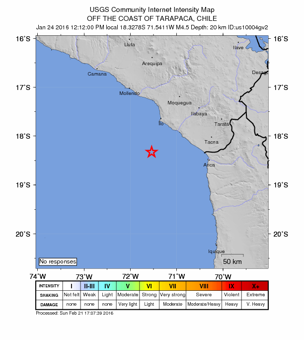 Did You Feel It? map: shaking reported by the public