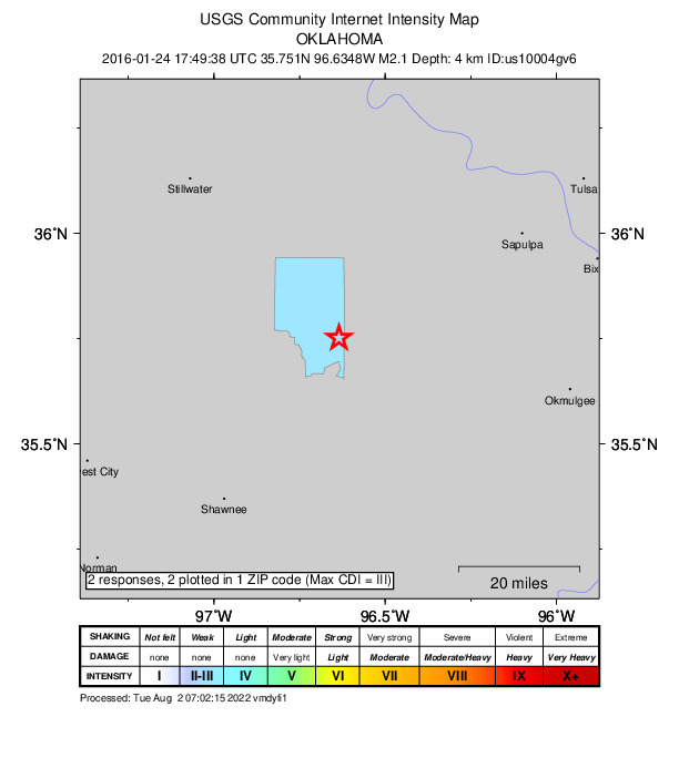 Did You Feel It? map: shaking reported by the public