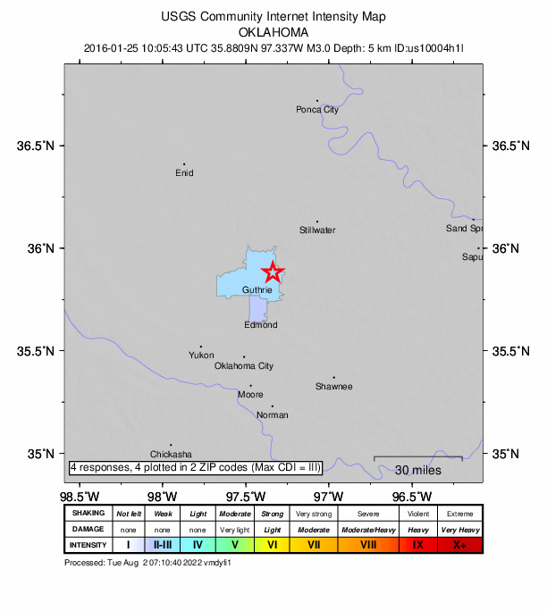 Did You Feel It? map: shaking reported by the public