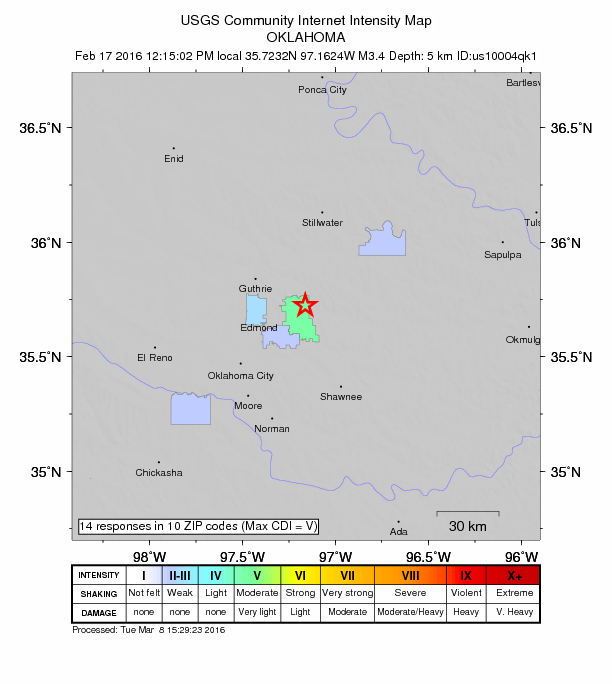 Did You Feel It? map: shaking reported by the public