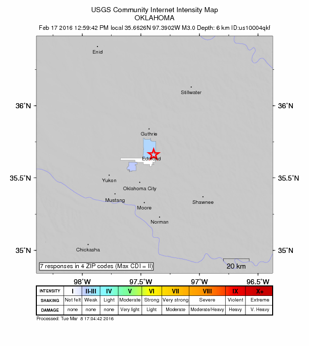 Did You Feel It? map: shaking reported by the public