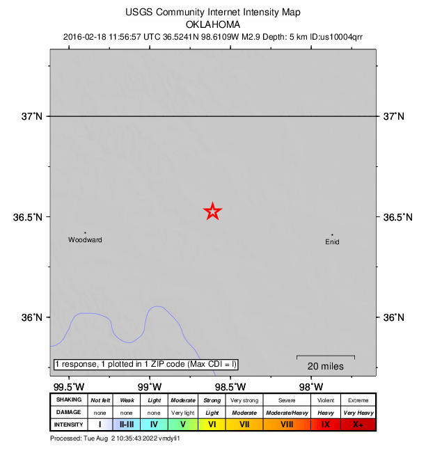 Did You Feel It? map: shaking reported by the public