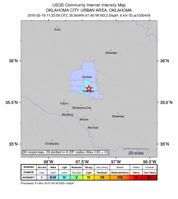 Did You Feel It? map: shaking reported by the public