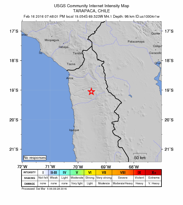 Did You Feel It? map: shaking reported by the public