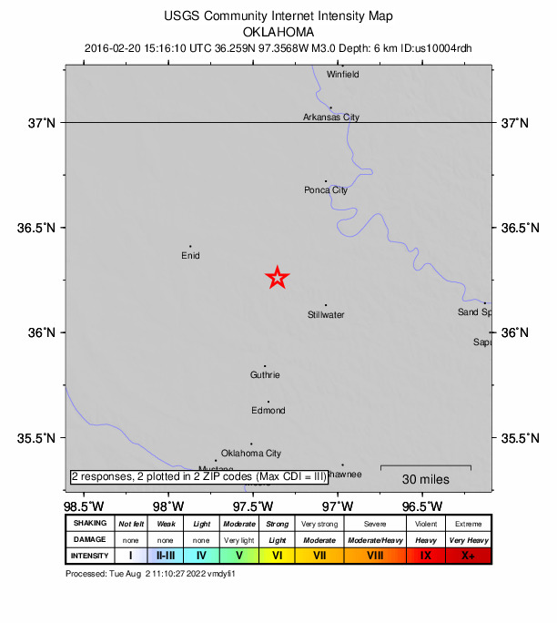 Did You Feel It? map: shaking reported by the public