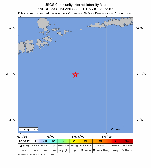 Did You Feel It? map: shaking reported by the public