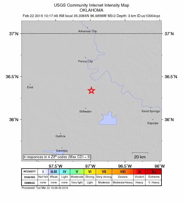 Did You Feel It? map: shaking reported by the public