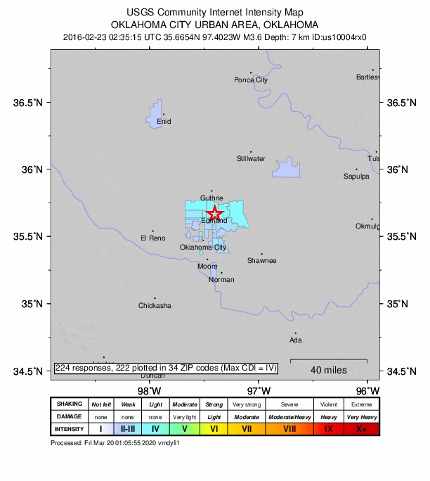 Did You Feel It? map: shaking reported by the public