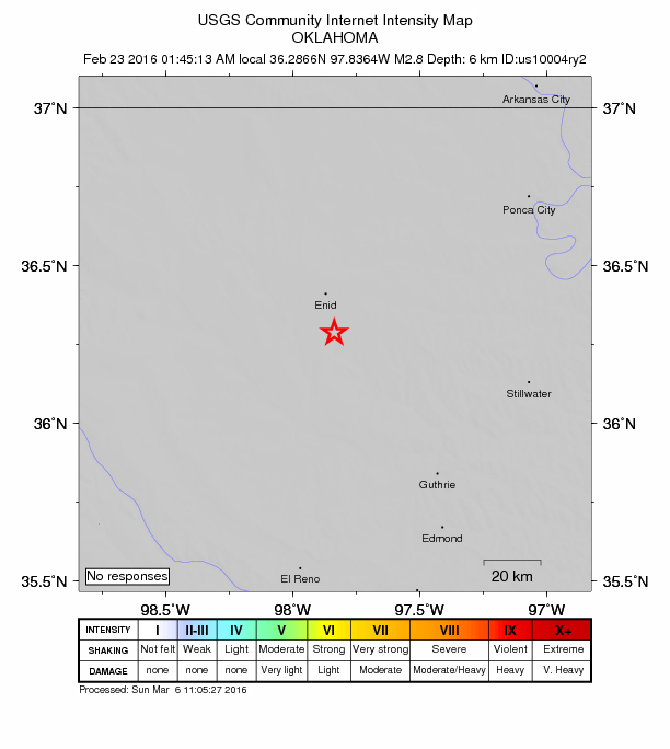 Did You Feel It? map: shaking reported by the public
