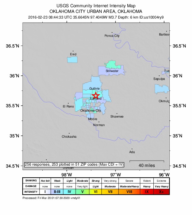 Did You Feel It? map: shaking reported by the public