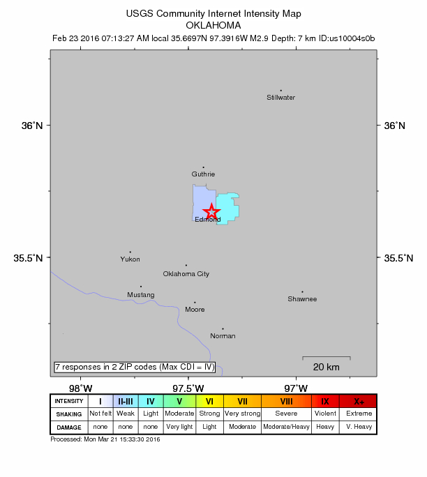 Did You Feel It? map: shaking reported by the public