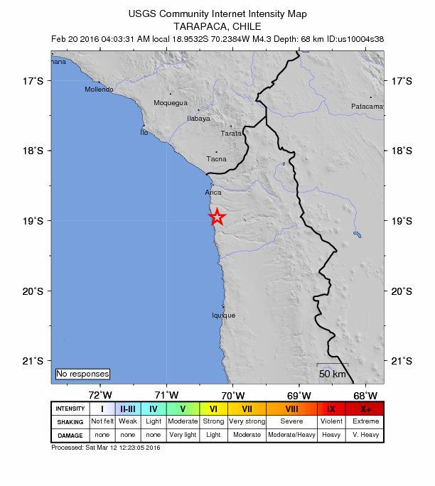 Did You Feel It? map: shaking reported by the public