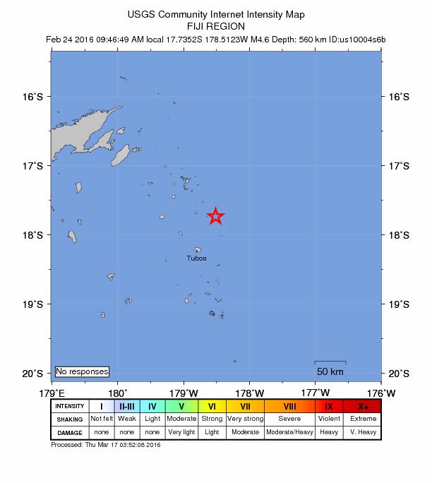 Did You Feel It? map: shaking reported by the public