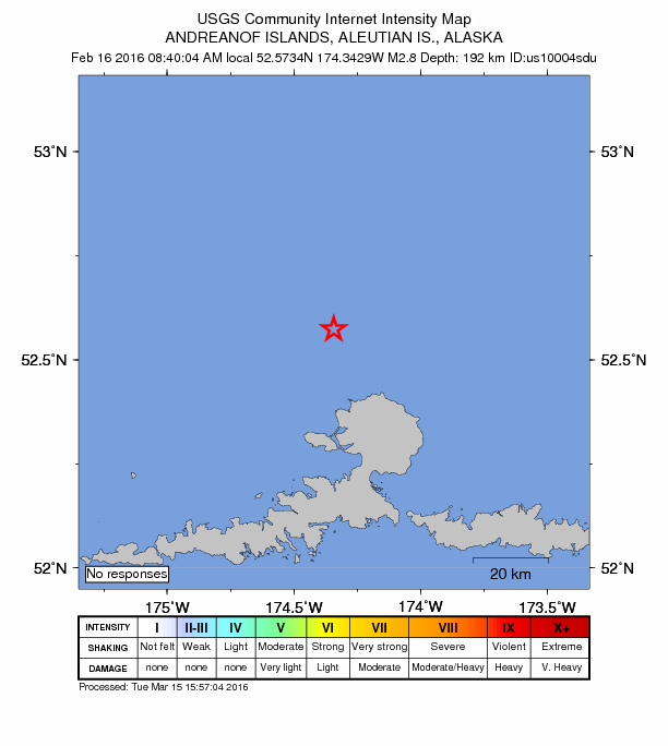 Did You Feel It? map: shaking reported by the public