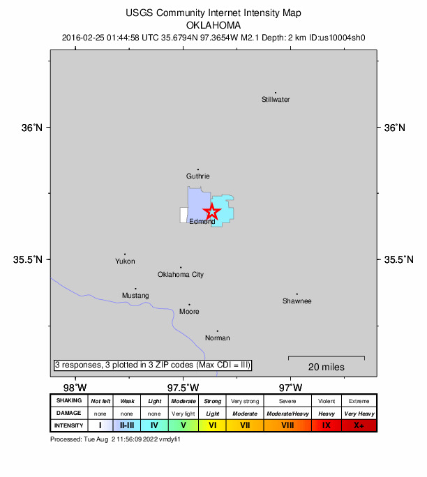 Did You Feel It? map: shaking reported by the public