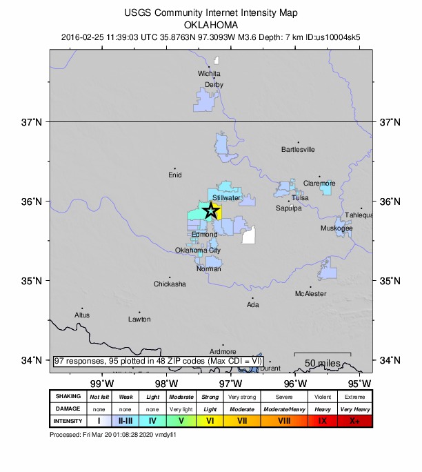 Did You Feel It? map: shaking reported by the public