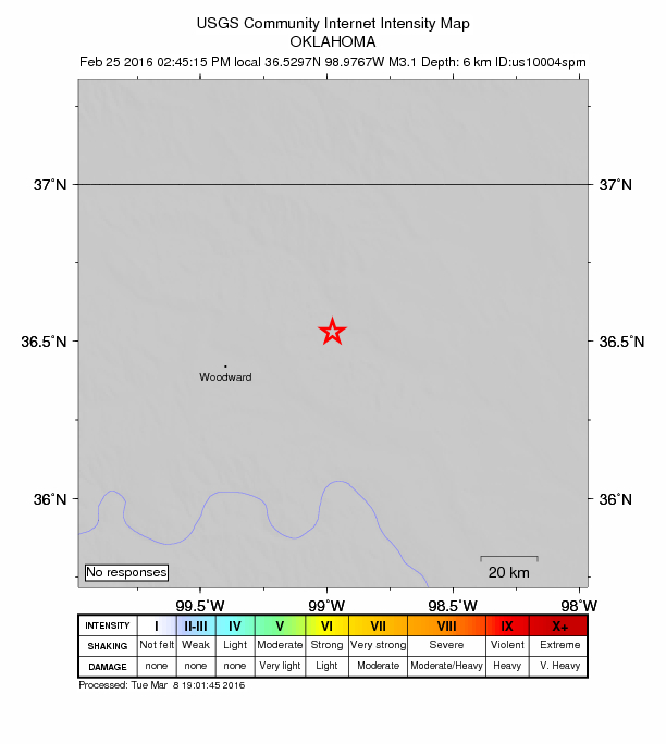 Did You Feel It? map: shaking reported by the public