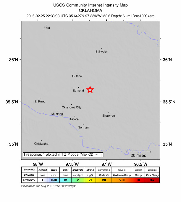 Did You Feel It? map: shaking reported by the public