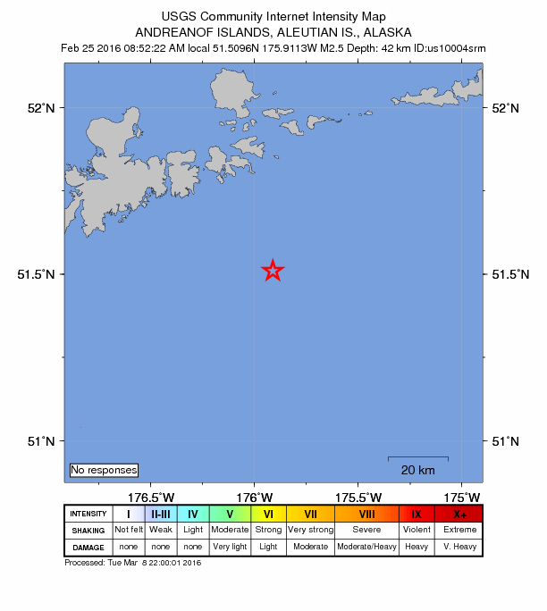 Did You Feel It? map: shaking reported by the public