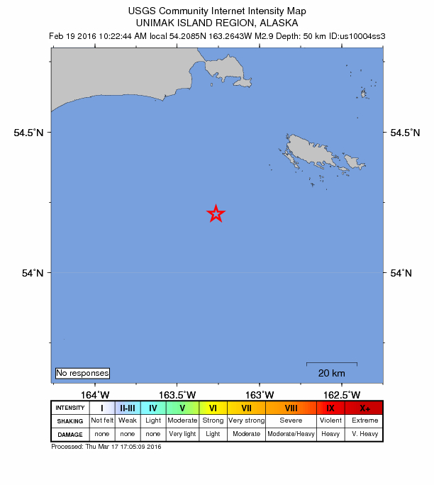 Did You Feel It? map: shaking reported by the public