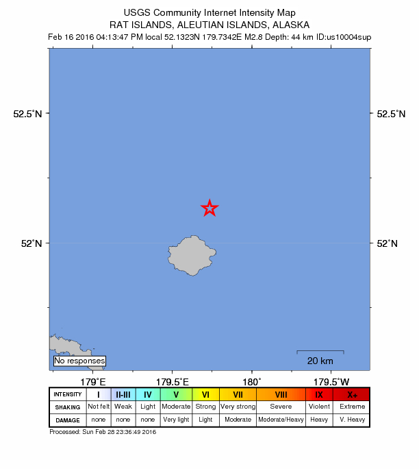 Did You Feel It? map: shaking reported by the public