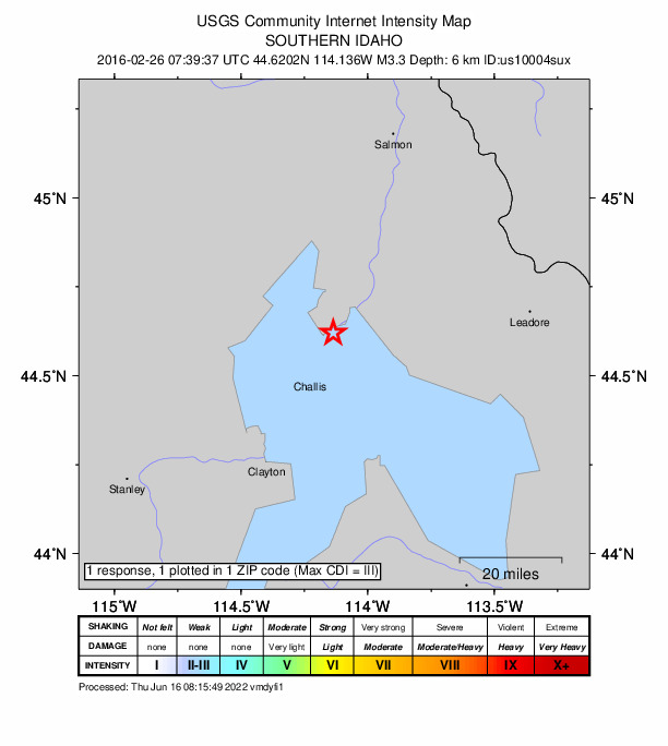 Did You Feel It? map: shaking reported by the public