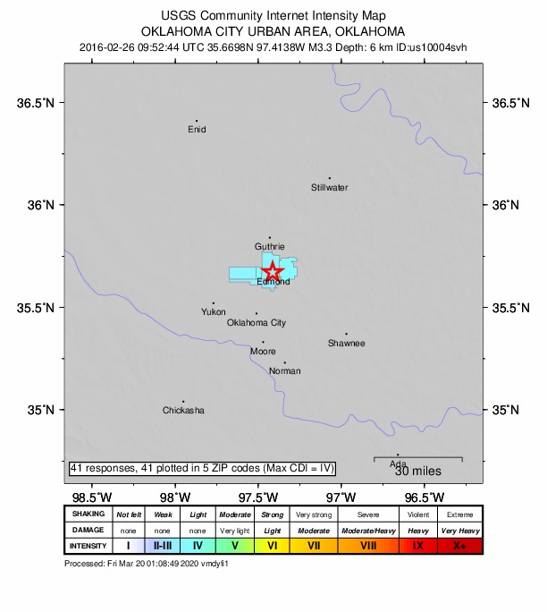 Did You Feel It? map: shaking reported by the public