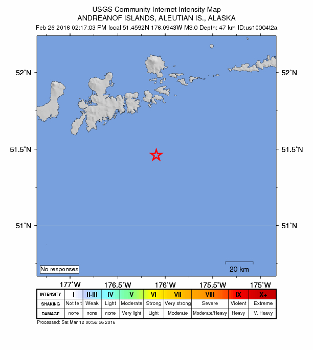Did You Feel It? map: shaking reported by the public