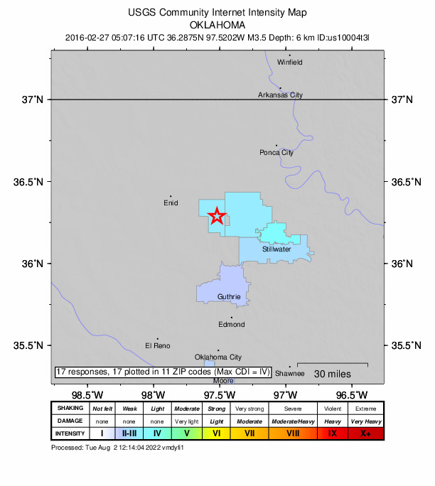 Did You Feel It? map: shaking reported by the public