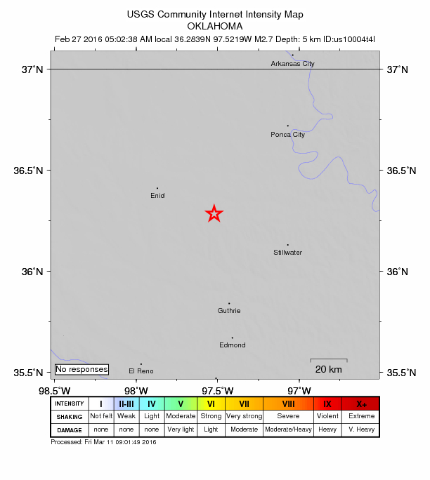 Did You Feel It? map: shaking reported by the public