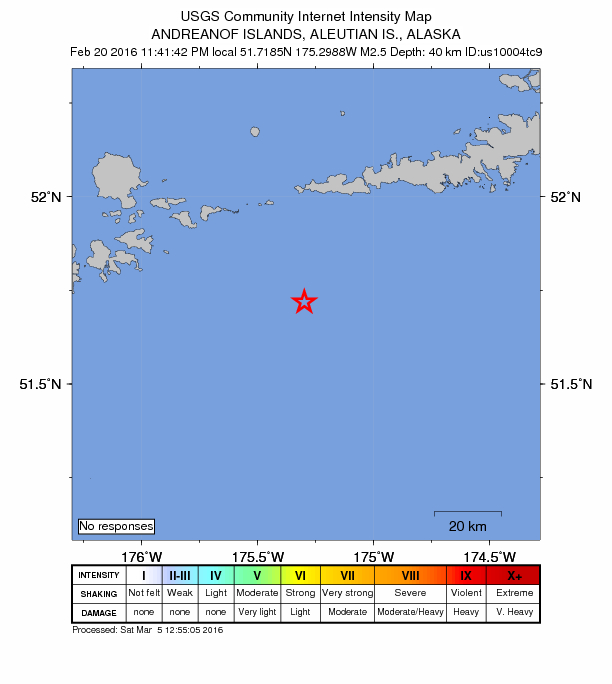 Did You Feel It? map: shaking reported by the public