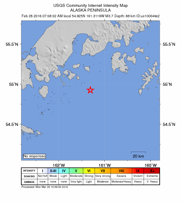 Did You Feel It? map: shaking reported by the public