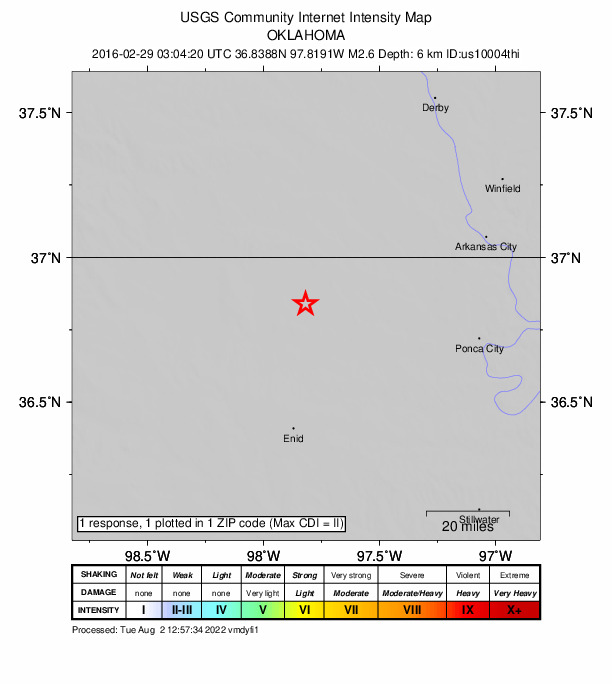 Did You Feel It? map: shaking reported by the public