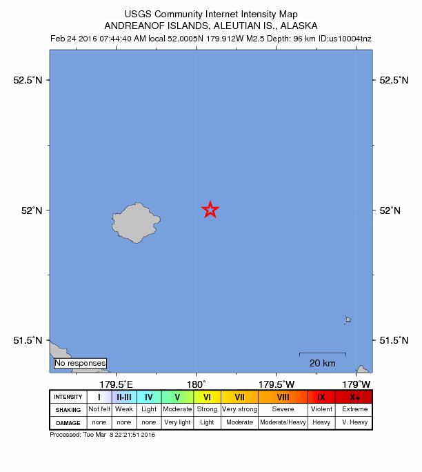 Did You Feel It? map: shaking reported by the public