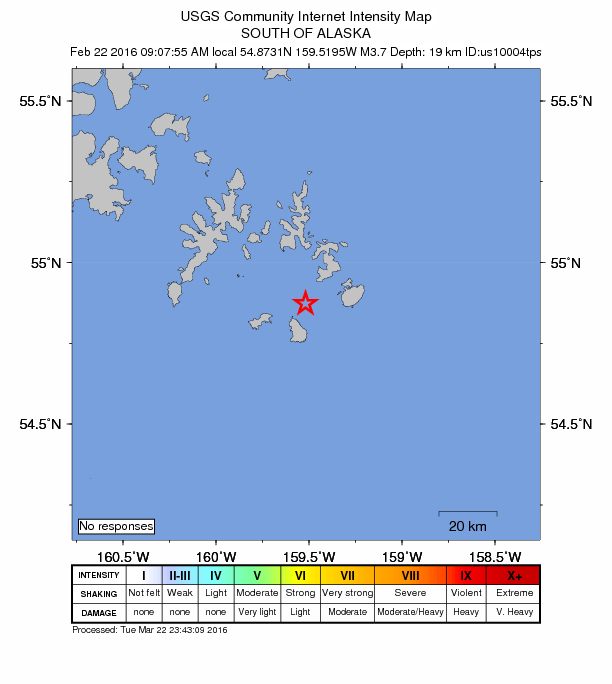 Did You Feel It? map: shaking reported by the public
