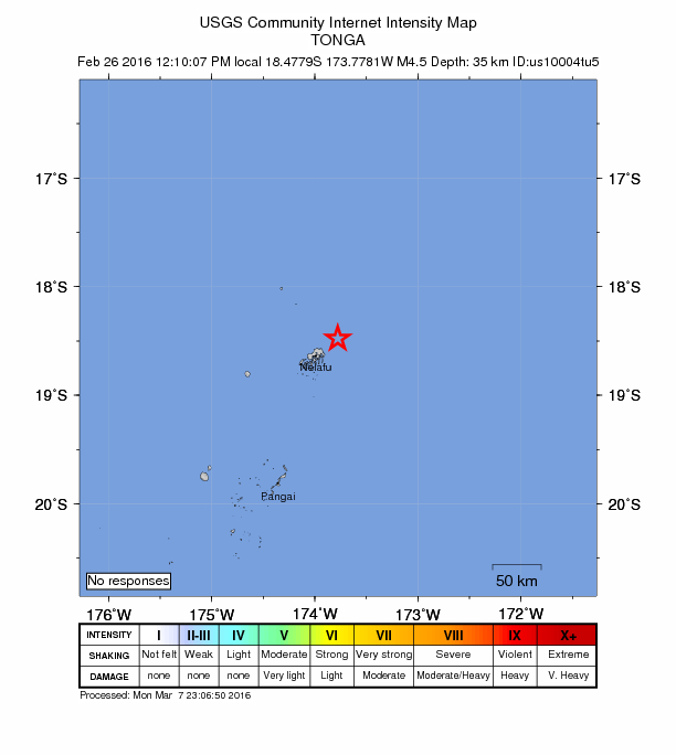 Did You Feel It? map: shaking reported by the public