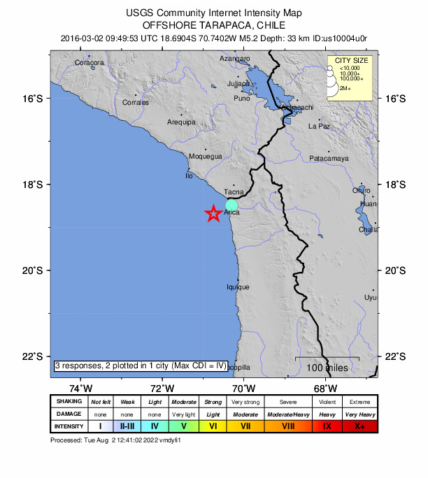 Did You Feel It? map: shaking reported by the public