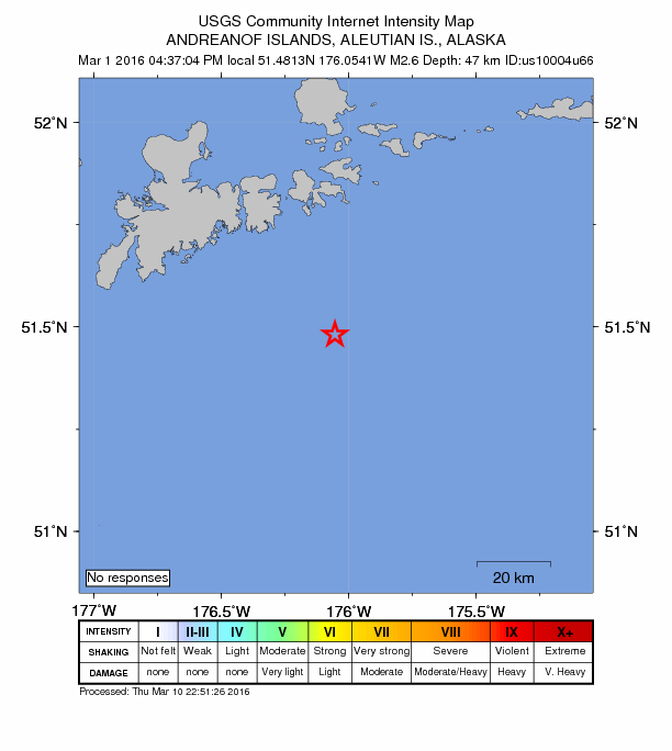 Did You Feel It? map: shaking reported by the public