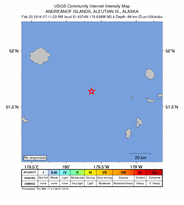 Did You Feel It? map: shaking reported by the public