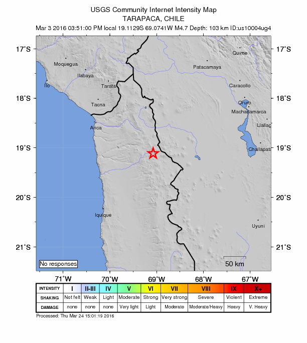 Did You Feel It? map: shaking reported by the public
