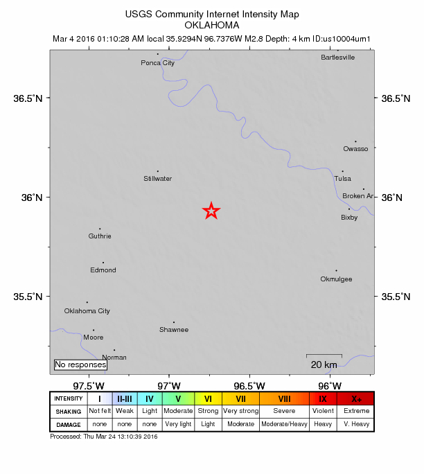 Did You Feel It? map: shaking reported by the public