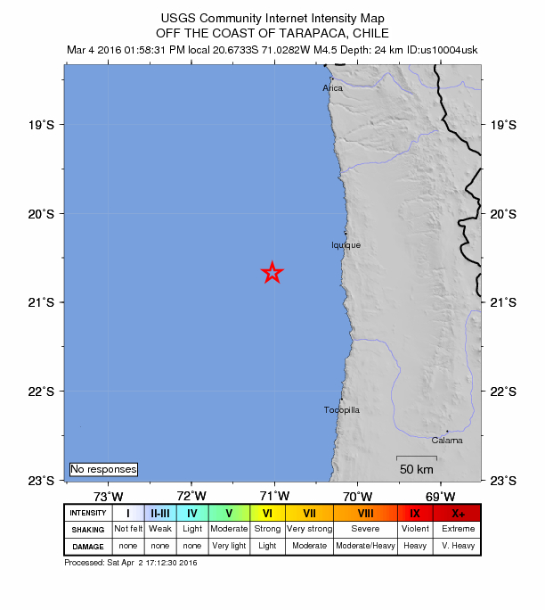 Did You Feel It? map: shaking reported by the public