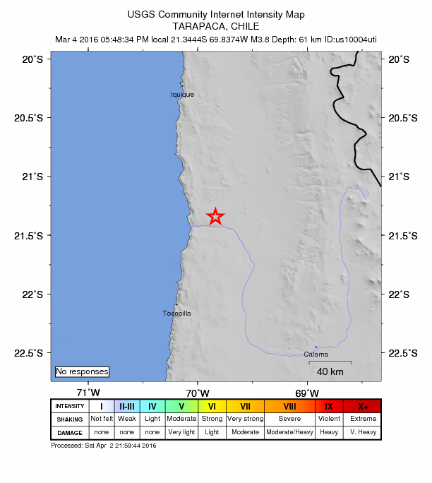 Did You Feel It? map: shaking reported by the public