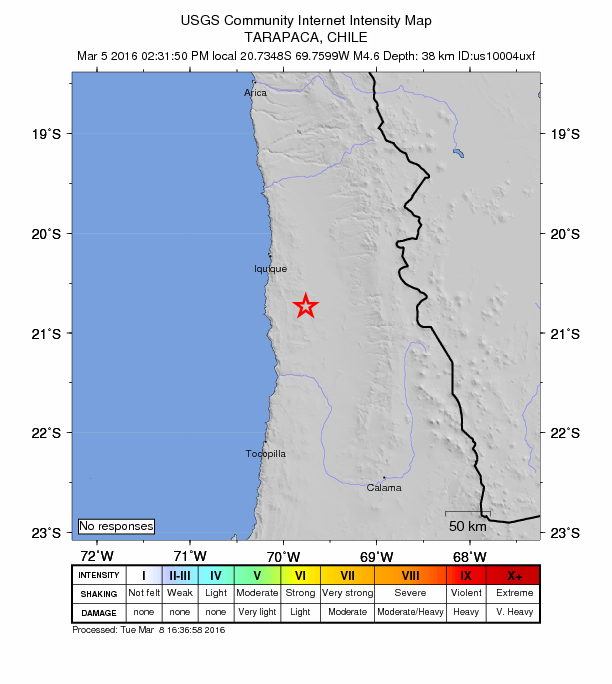 Did You Feel It? map: shaking reported by the public